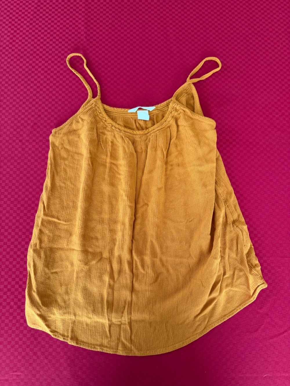 H&M Mustard Yellow Spaghetti Strap Cami